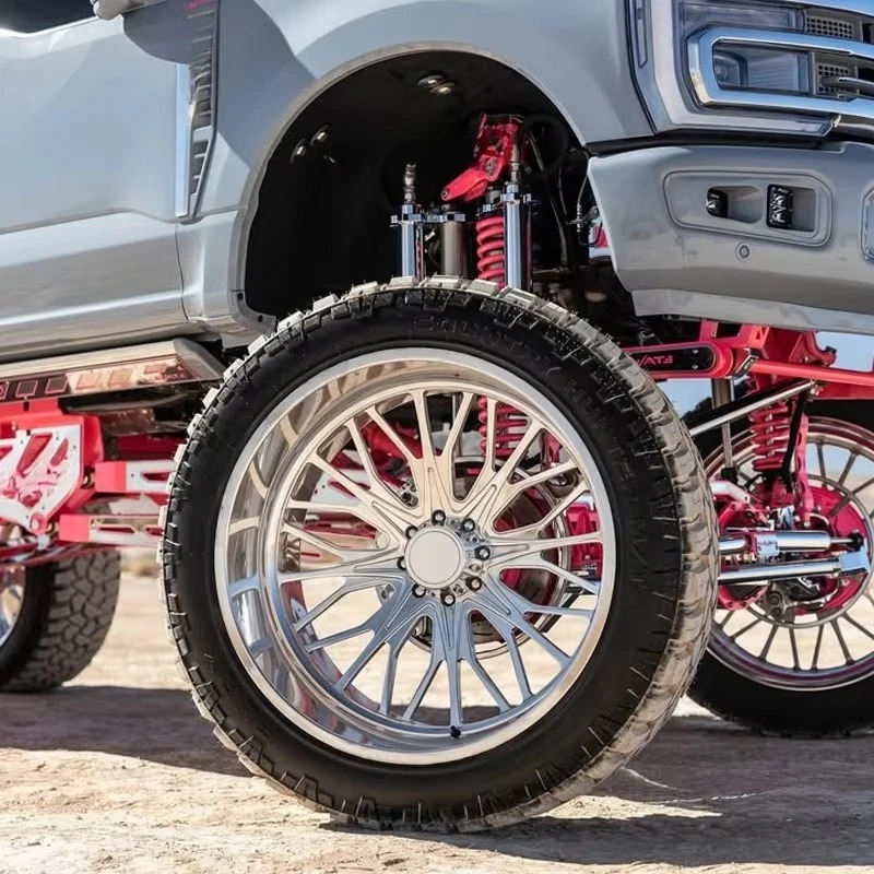 Customized Polished Floating Caps Aluminum Forged Truck Wheels for RAM  GMC Chevy 5x5.5 6x5.5 8x6.5 8x180 8x170 Wheel